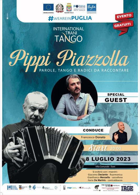 DANIEL “PIPI” PIAZZOLLA A TRANI PER DARE IL VIA ALLA DECIMA EDIZIONE DELL’INTERNATIONAL TRANI TANGO
