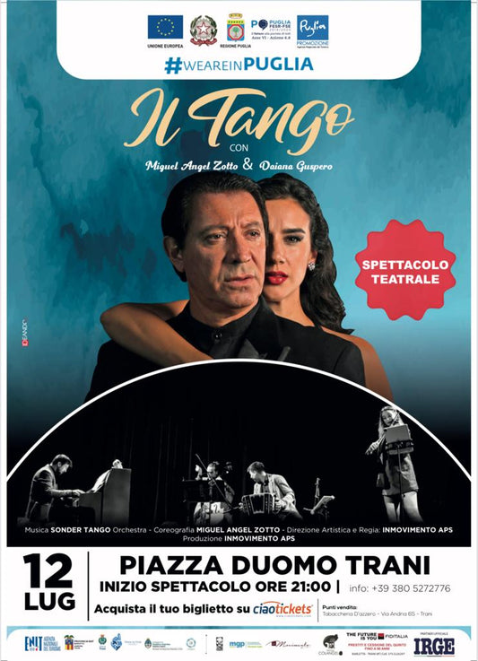 IL TANGO, NUOVO STRUGGENTE SPETTACOLO DI MIGUEL ANGEL ZOTTO NELLA CITTÀ SIMBOLO DEL TANGO MODERNO, PATRIA DI ASTOR PIAZZOLLA