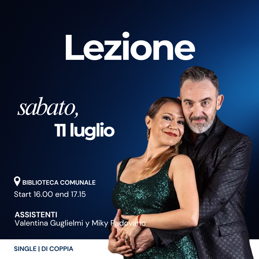 Sabato, 11 Luglio ore 16:00-17.15 Lucila Cionci y Joe Corbata
