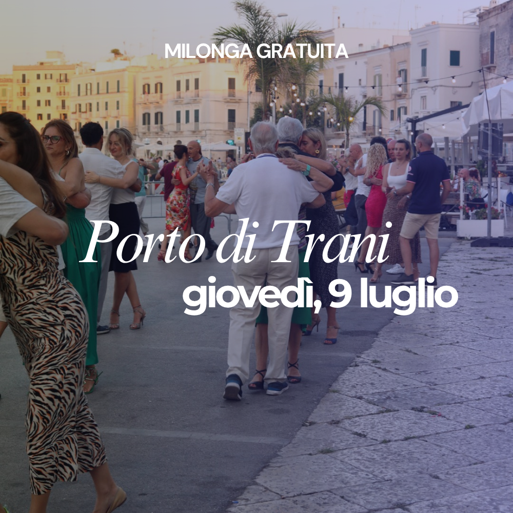 Giovdì 9 Luglio - Porto di Trani ore 20.00